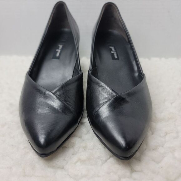 Paul Green Rendi Women's Heel Pump Shoes Size 6 Black Leather Point Toe - Picture 2 of 10